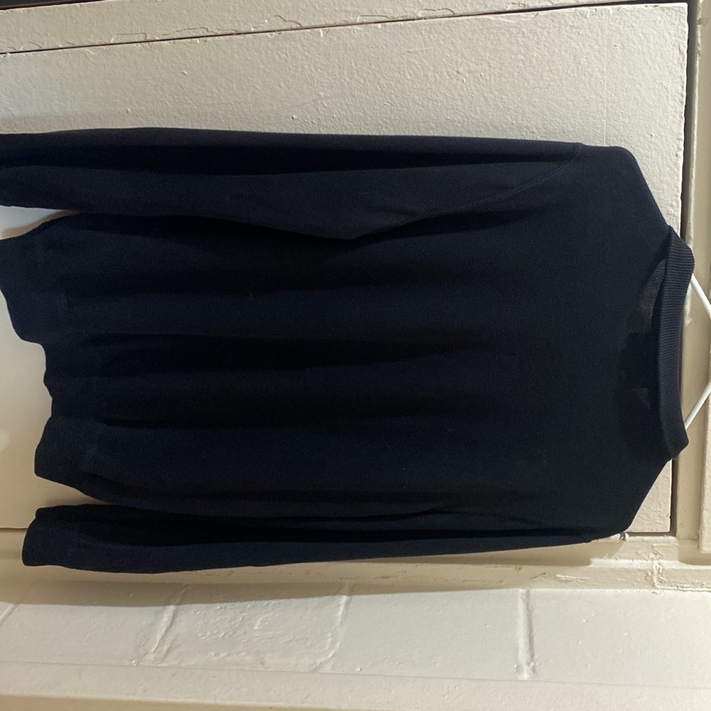 Black Express Long Sleeve Quarter Zip Sweatshirt, Mens Medium, 100% Cotton - Picture 2 of 4